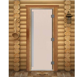 Стеклянная дверь для бани и сауны DoorWood «Престиж Сатин» 2000х700