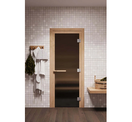 Дверь стеклянная для бани COOPER PRO 1700х715 Бронза Матовая