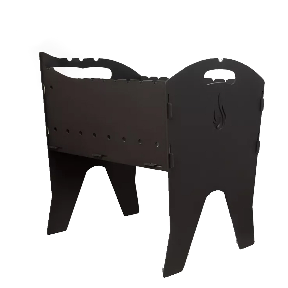 Мангал разборный чёрный (сталь 2 мм)