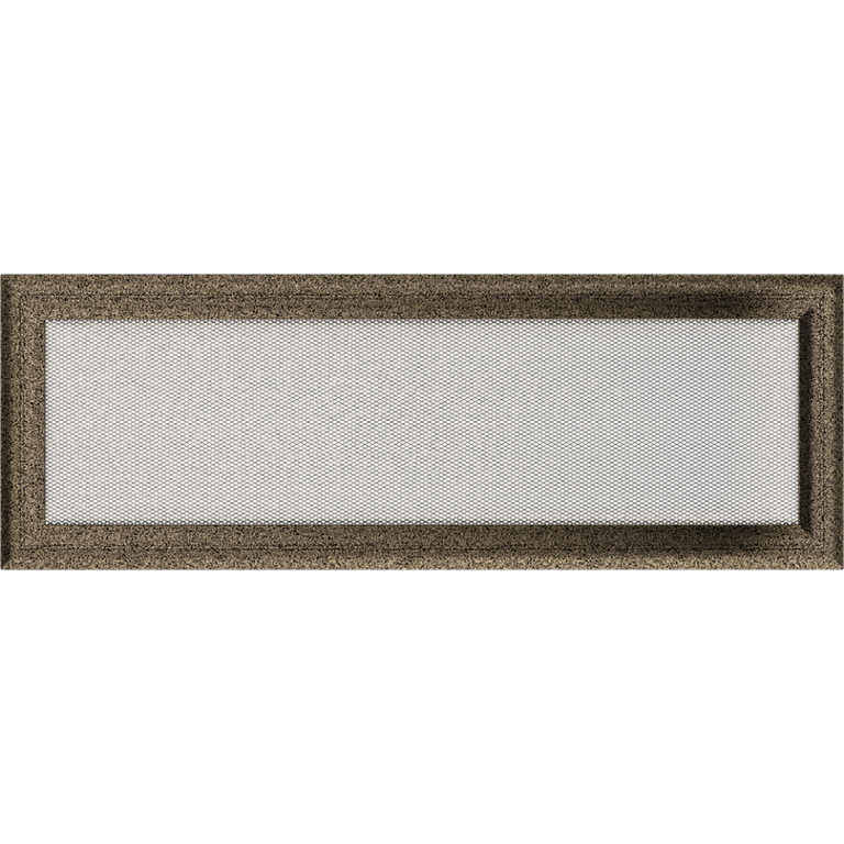 Вентиляционная решетка Oskar черный-латунь с жалюзи (17х49) 49OCZX