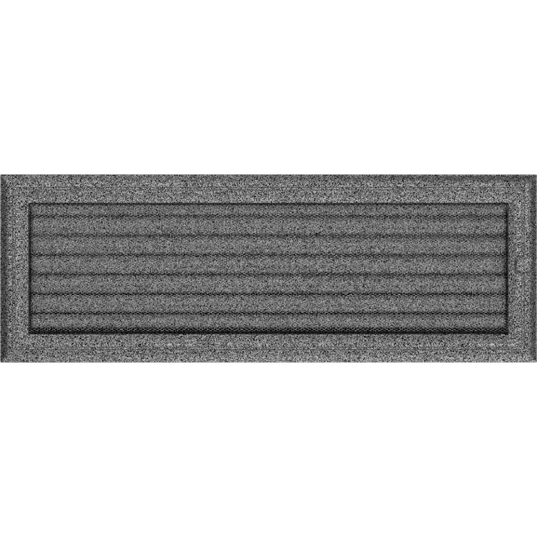 Вентиляционная решетка Oskar черный-хром с жалюзи (17х49) 49OSCX