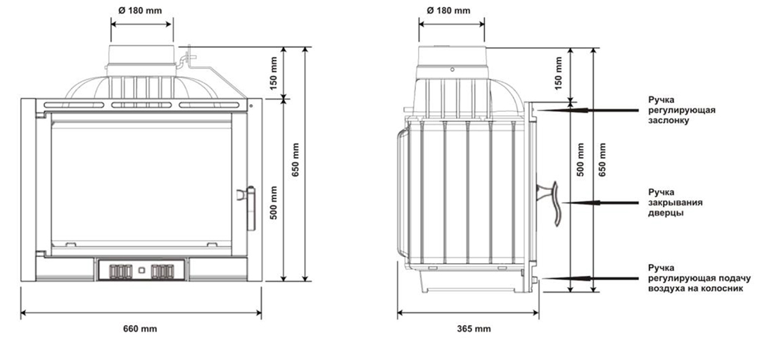 Каминная топка Fireway Dagmar