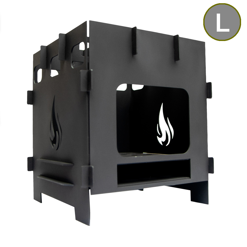 Компактная печь щепочница разборная большая