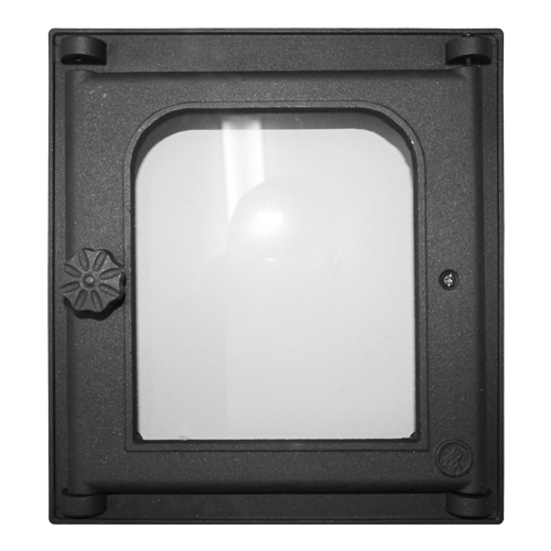 Дверь топочная застекленная на петлях К-302 250 на 280 мм