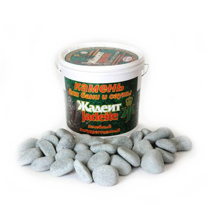 Камни для бани и сауны  "Жадеит шлифованный, 20 кг"