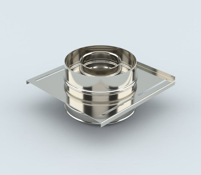 Площадка разгрузки из нержавейки для сэндвич дымоходов