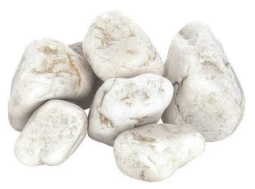 Камни для бани и сауны "Белый Кварцит обвалованный, 10 кг"