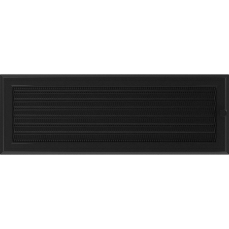 Вентиляционная решетка Oskar черный с жалюзи (17х49) 49OCX