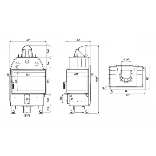 Каминная топка Defro Home Intra SM BP