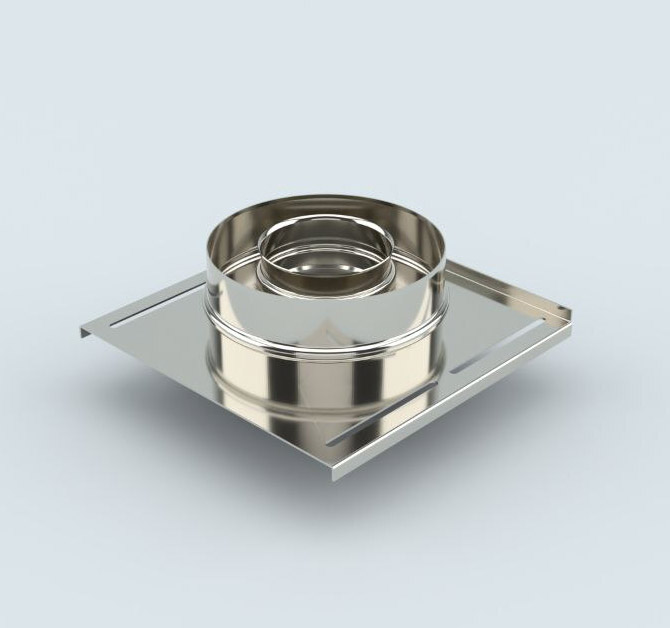 Площадка опорная из нержавейки для сэндвич дымохода