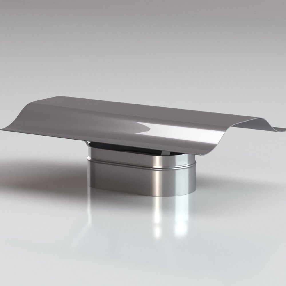 Зонт "Наполеон" из нержавеющей стали для овального дымохода