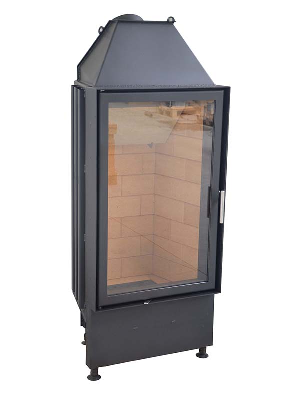 Печная топка BYSTRA L 60 LD 600/910 большое стекло черный шамот