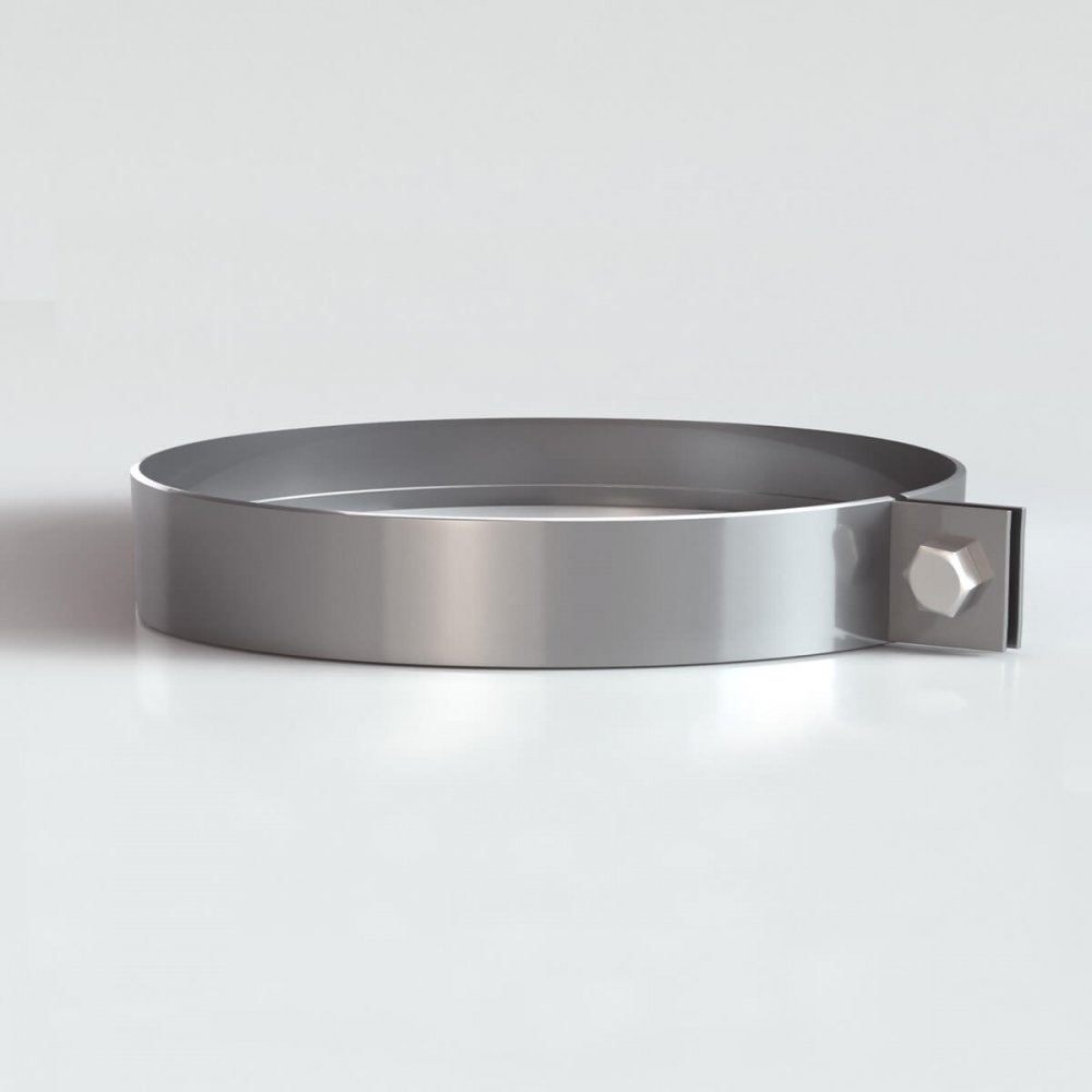 Хомут стяжной 1 мм из нержавеющей стали для крепления дымохода