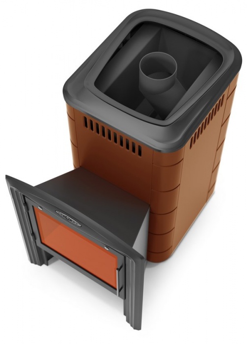 Печь для бани TMF Тунгуска 2017 Carbon Витра, терракота