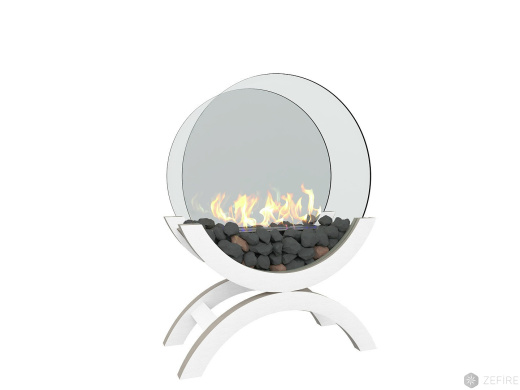 Биокамин ZeFire Iris средний (белый)