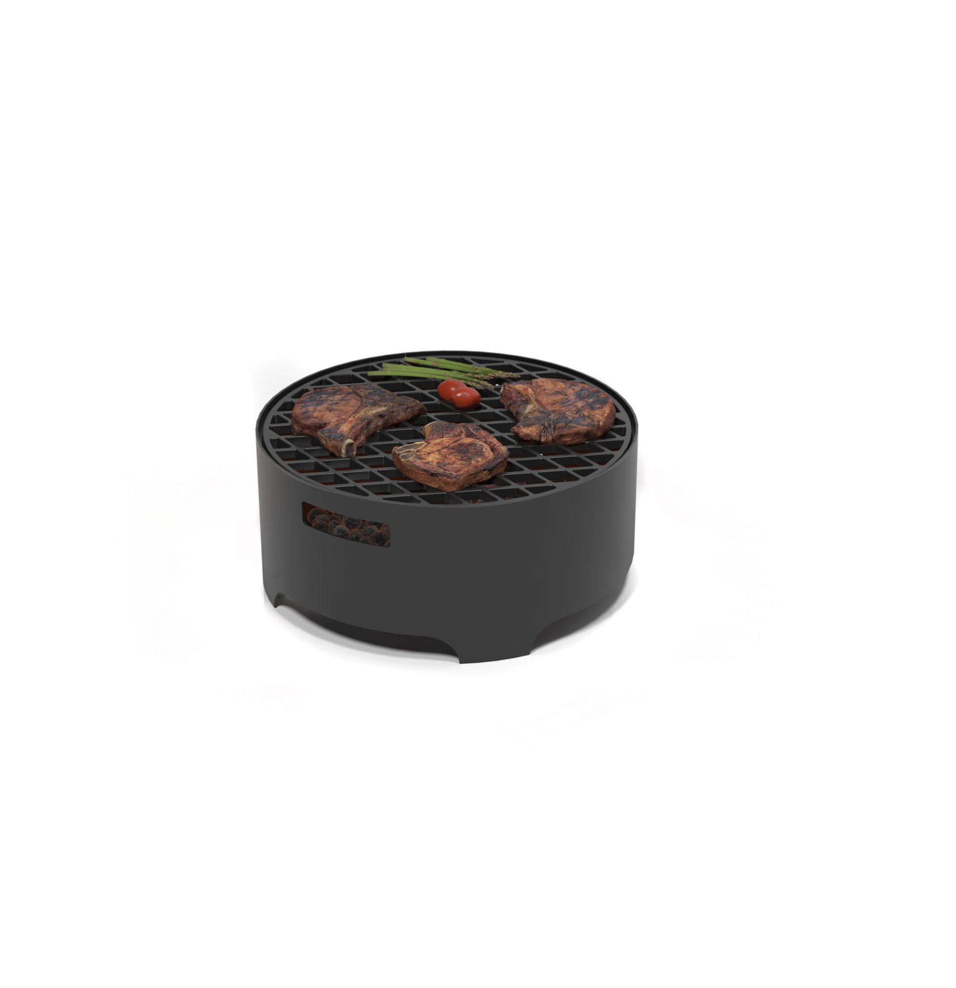 Мангал Везувий "Дачник" с чугунной решеткой "Стейк" Ø 450 мм