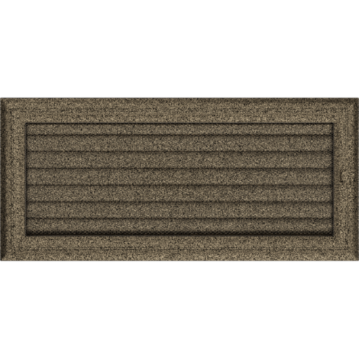 Вентиляционная решетка Oskar черный-латунь с жалюзи (17х37) 37OCZX