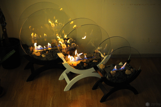 Биокамин ZeFire Iris средний (белый)