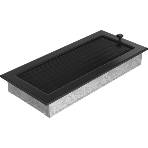 Вентиляционная решетка черная с жалюзи (17х37) 37CX