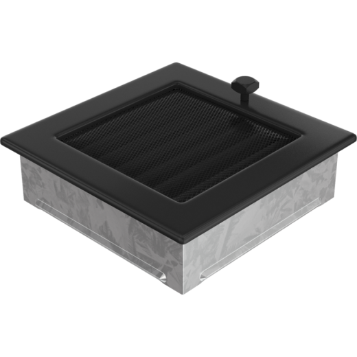 Вентиляционная решетка черная с жалюзи (17х17) 17CX