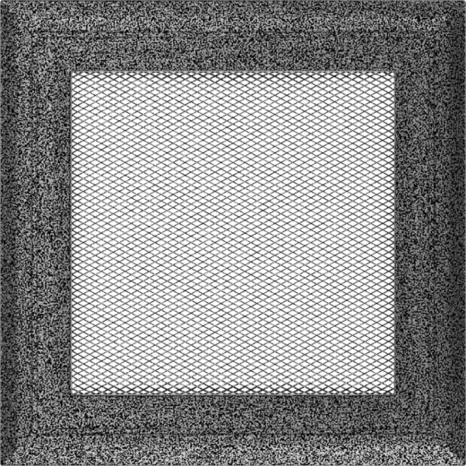 Вентиляционная решетка Oskar черный-хром (17х17) 17OSC