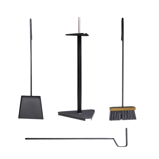 Каминный набор большой черный матовый