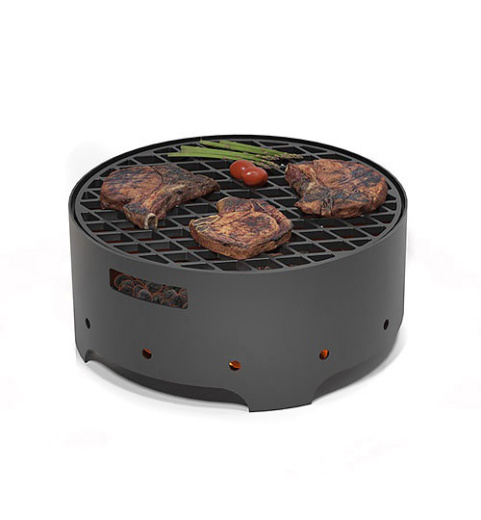 Мангал Везувий "Дачник" с чугунной решеткой "Стейк" Ø 450 мм