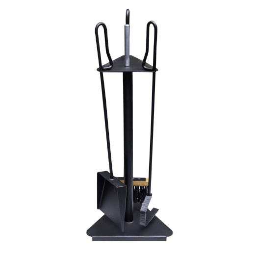 Каминный набор большой черный матовый