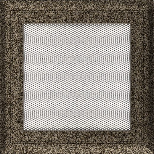 Вентиляционная решетка Oskar черный-латунь (17х17) 17OCZ